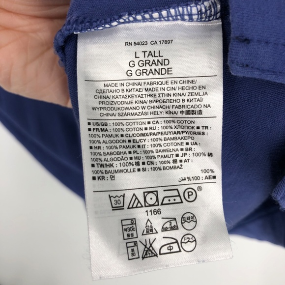 Banana Republic Mens Polo Size Large Tall Blue Luxury Touch Short‎ Sleeve - Picture 7 of 12